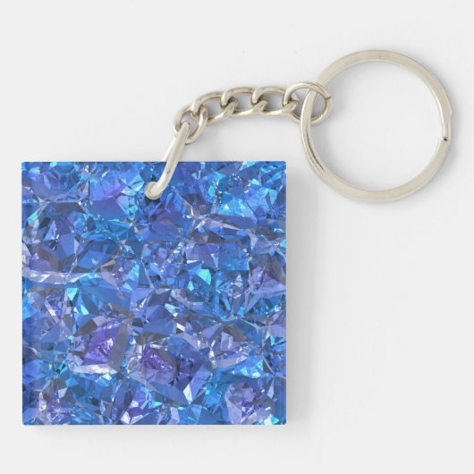 Crystal Blue en Paars Sleutelhanger (Achterkant)
