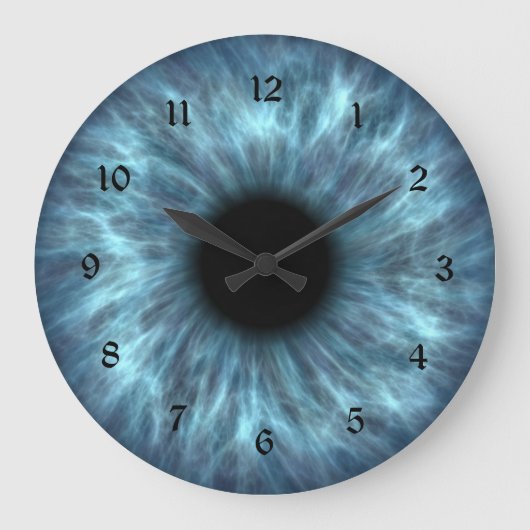 Crystal Blue Eyeball Grote Klok (Voorkant)