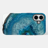 Crystal Blue Geode Slice | Gepersonaliseerd Case-Mate iPhone Case (Achterkant (horizontaal))