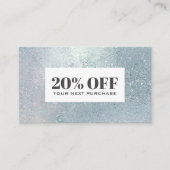 Crystal Blue glazen parelkorting Coupon Kaart Visitekaartje (Voorkant)