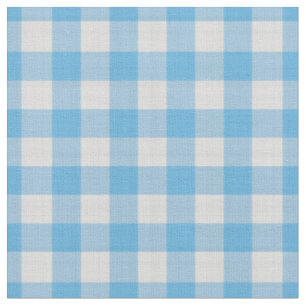 Crystal Blue, lichtblauw en wit geruit  Stof