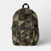 Crystal Blue Low‑Poly Geometric Backpack Bedrukte Rugzak (Voorkant)