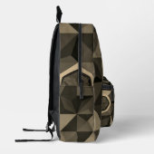 Crystal Blue Low‑Poly Geometric Backpack Bedrukte Rugzak (Links)