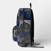 Crystal Blue Low‑Poly Geometrische Rugzak (Rechts)