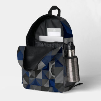 Crystal Blue Low‑Poly Geometrische Rugzak