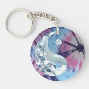 Crystal Blue Persuasion Yin en Yang Sleutelhanger