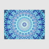 Crystal Blue Shiny Mandala Tissuepapier (Voorkant)