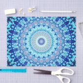 Crystal Blue Shiny Mandala Tissuepapier (Craft)