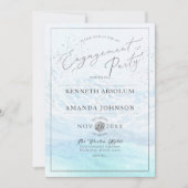 Crystal Blue Shoreline/Beach Engagement Party Kaart (Voorkant)
