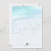 Crystal Blue Shoreline/Strand Verlovingsfeest Kaart (Achterkant)