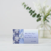 Crystal Blue Snowflake Celebration Visitekaartje (Staand voorkant)