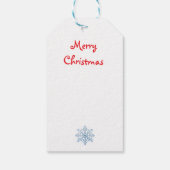 Crystal Blue Snowflake Design Cadeaulabel (Achterkant)
