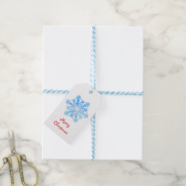 Crystal Blue Snowflake Design Cadeaulabel