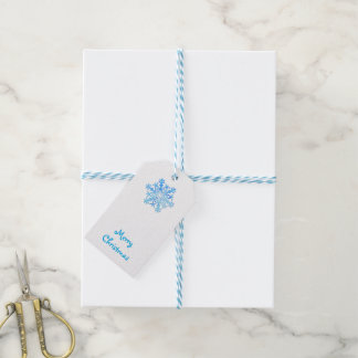 Crystal Blue Snowflake Design Cadeaulabel