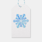 Crystal Blue Snowflake Design Cadeaulabel (Achterkant)