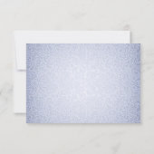 Crystal Blue Snowflake Weddenschapskaart RSVP Kaartje (Achterkant)