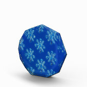 Crystal Blue Snowflakes Fotoblokken (Rechts)