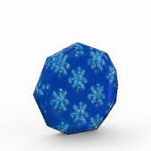 Crystal Blue Snowflakes Fotoblokken (Links)