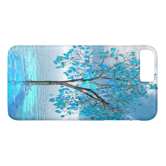 Crystal Blue-structuur Case-Mate iPhone Case (Achterkant (Horizontaal))