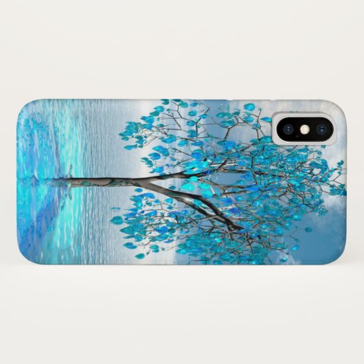 Crystal Blue-structuur Case-Mate iPhone Case (Achterkant (horizontaal))