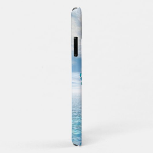 Crystal Blue-structuur Case-Mate iPhone Case (Achterkant/rechts)