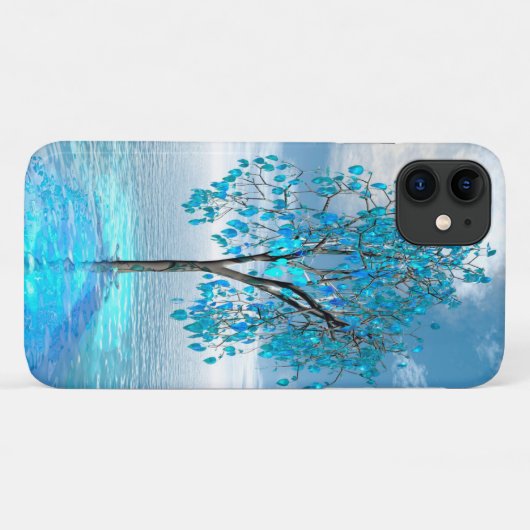 Crystal Blue-structuur Case-Mate iPhone Case (Achterkant (horizontaal))