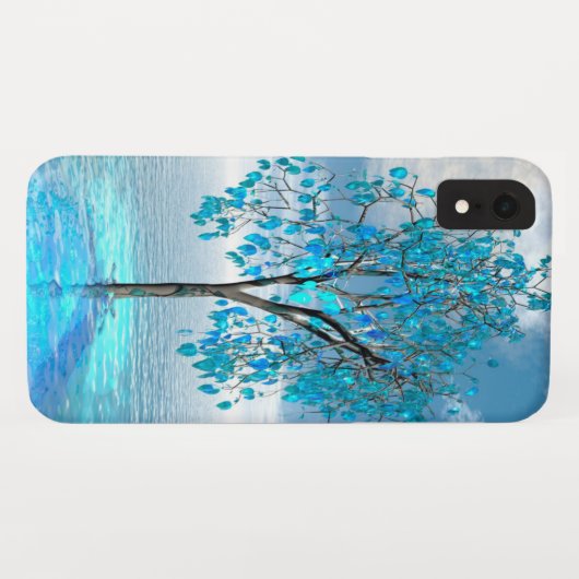 Crystal Blue-structuur Case-Mate iPhone Case (Achterkant (horizontaal))