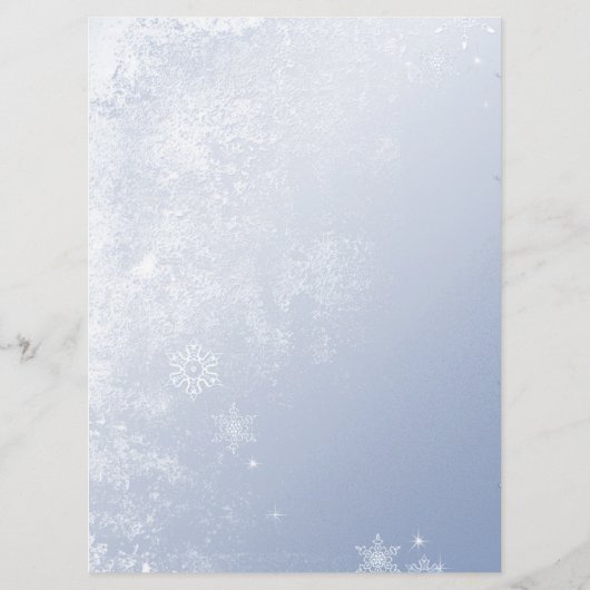 Crystal Blue Winter Snowflake Weddenmand (Achterkant)