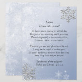 Crystal Blue Winter Snowflake Weddenmand (Voorkant / Achterkant)