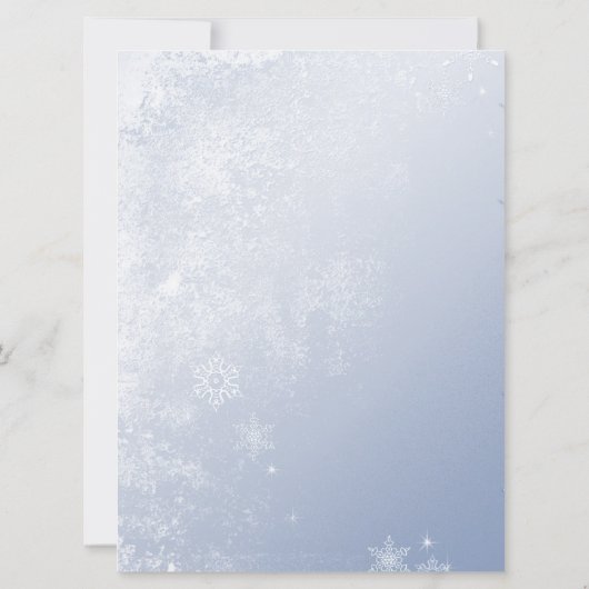 Crystal Blue Winter Snowflake Weddenmand (Achterkant)