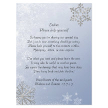 Crystal Blue Winter Snowflake Weddenmand