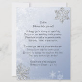 Crystal Blue Winter Snowflake Weddenmand (Voorkant)