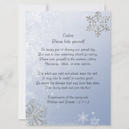 Crystal Blue Winter Snowflake Weddenmand