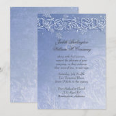 Crystal Blue Winter Weddenschap Kaart (Voorkant / Achterkant)