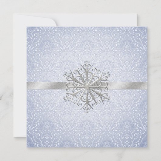 Crystal Blue Winter Weddenschap Kaart (Voorkant)