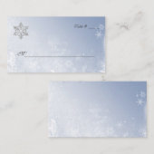Crystal Blue Winter Wedding Place Kaarten Plaatskaartje (Voorkant / Achterkant)