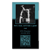 Crystal Blue🔍Lekdetectie: Aangepast sanitair Magnetisch Visitekaartje (Voorkant Verticaal)