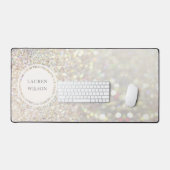 Crystal bokeh glitter monogram bureaumat (Keyboard & Muis)