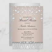  Crystal Bridal Shower-uitnodiging Kaart (Voorkant / Achterkant)
