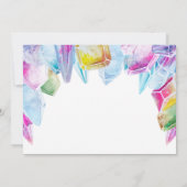 Crystal Bride Rainbow Waterverf Gem Vrijgezellenfe Kaart (Achterkant)