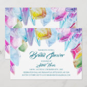 Crystal Bride Rainbow Waterverf Gem Vrijgezellenfe Kaart (Voorkant / Achterkant)