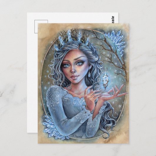 Crystal Briefkaart Fantasy Enchantress Magic (Voorkant / Achterkant)