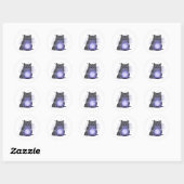 Crystal Brit – Britse Korthaar kat Halloween Ronde Sticker (Vel)
