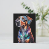 Crystal Brown Dog Briefkaart (Staand voorkant)