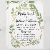 crystal bruiloft greenery bruiloft PROGRAMMA (Voorkant / Achterkant)