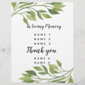 crystal bruiloft greenery bruiloft PROGRAMMA (Achterkant)