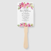 Crystal bruiloft HAND FANS programma volgorde van  Handwaaier (Voorkant)