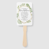 Crystal bruiloft HAND FANS programma volgorde van  Handwaaier (Voorkant)