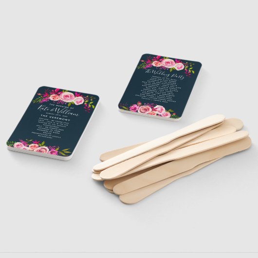 Crystal bruiloft HAND FANS programma volgorde van  Handwaaier (Niet-gemonteerd)