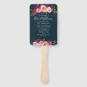 Crystal bruiloft HAND FANS programma volgorde van  Handwaaier (Voorkant)